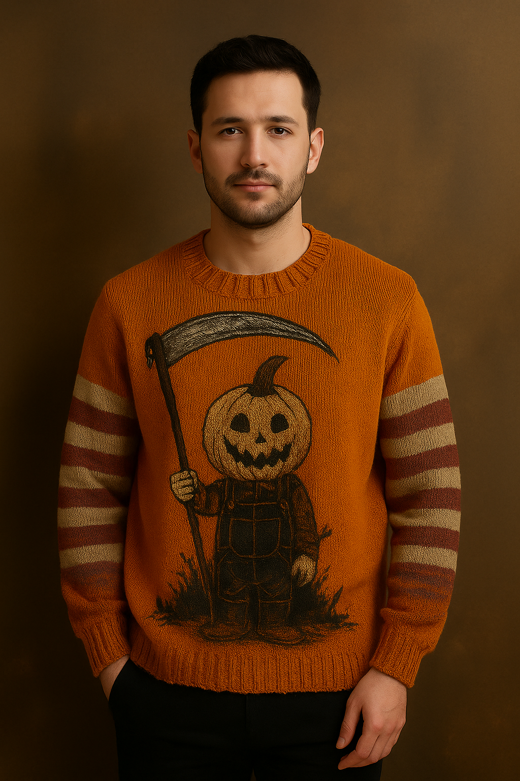 Pumpkin Reaper Knit Sweater