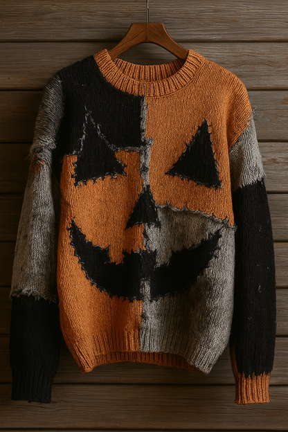 Rusty Pumpkin Patch Knit Sweater